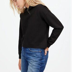 Madewell Women's Size Small Ponte Hoodie Sweatshirt‎ Travel Essential Minimalist